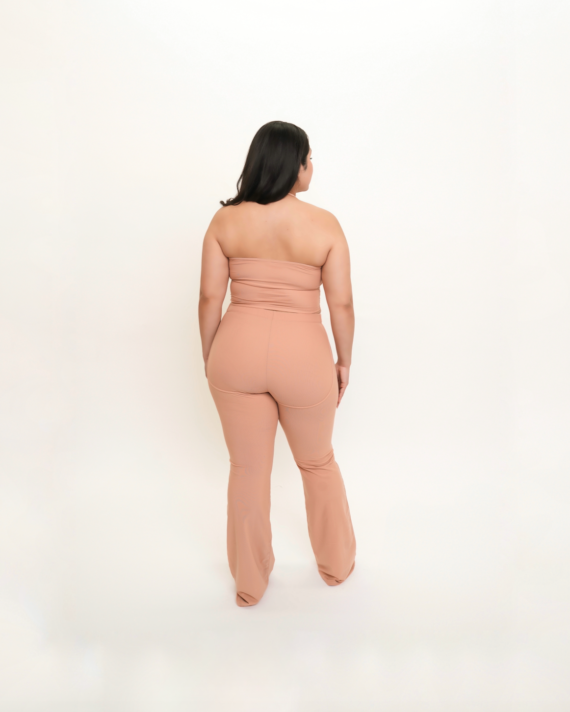 Mesh Flared Pants - Latte